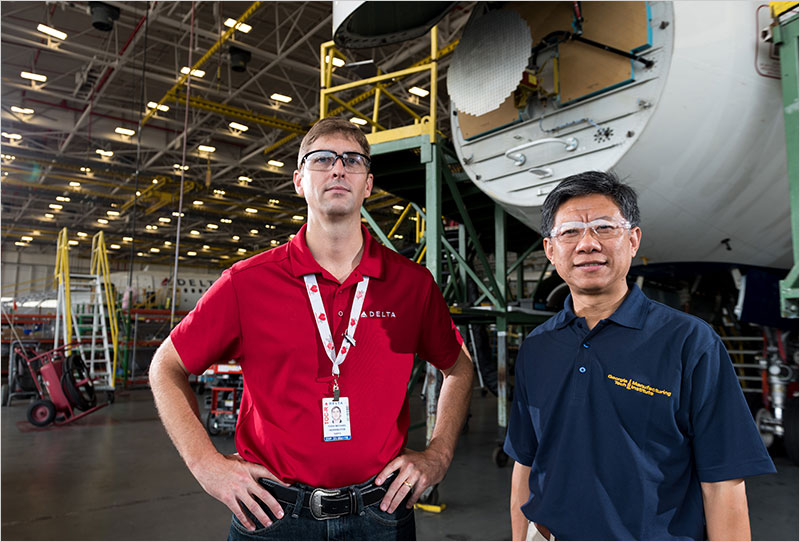 Chuck Zhang at Delta facility