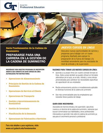 Spanish Supply Chain Fundamentals Flyer