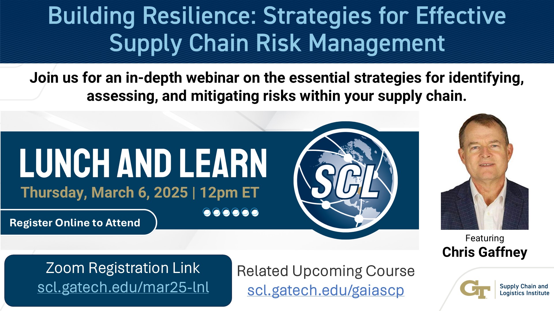 FREE Webinar: “Building Resilience: Strategies for Effective Supply Chain Risk Management​"