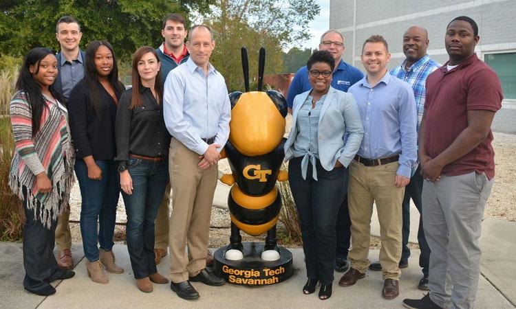 Instructor and class photo taken at GT Savannah