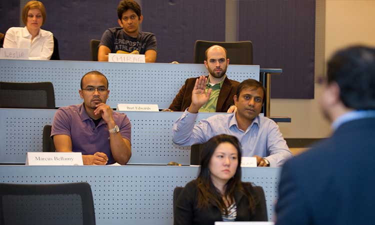 MBA students in GT Global Learning Center auditorium in class