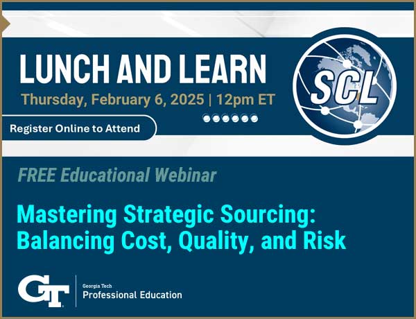 Free Educational Webinar: “Mastering Strategic Sourcing: Balancing Cost, Quality, and Risk"