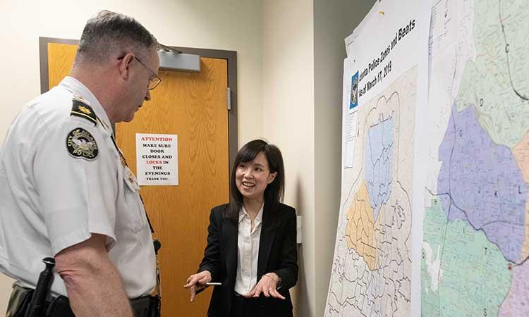 Yao Xie working with Atlanta Police on research project