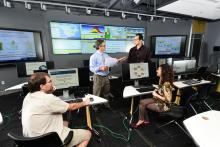 ISyE Professor Benoit Montreuil in the Physical Internet Lab ISyE Professor Benoit Montreuil in the Physical Internet Lab