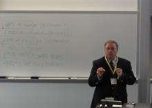 John Mariotti presenting the keynote presentation for the Fall 2012 forum