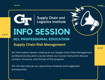 Info Session: Supply Chain Risk Management course (Archive)