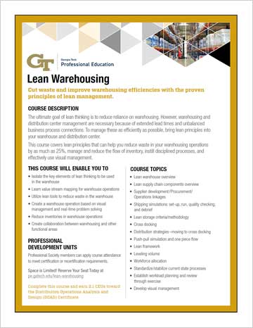 Flyer - Lean Warehousing